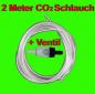 Preview: 2 METER CO2 SCHLAUCH 6/4mm ✚ VENTIL Aquarium Zubehör Hochdruck Luftschlauch