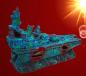 Preview: Aquarium Deko GROßES SCHLACHTSCHIFF BISMARK WRACK Höhle Dekoration Zubehör