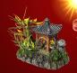 Preview: Aquarium Deko ASIATISCHER TEMPEL Höhle Terrarium Dekoration Zubehör Haus