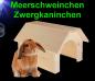 Preview: Nager HOLZ ZWERGKANINCHEN MEERSCHWEINCHEN HAUS Zubehör Nest Kaninchen