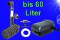 Preview: SCHWAMMFILTER SET ➕ LUFTPUMPE bis 60 Liter Innenfilter Aquarium Luftheber