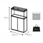 Preview: AQUARIUMKOMBINATION CIANO EMOTIONEN PRO 100 BLACK Schrank Aquarium Abdeckung