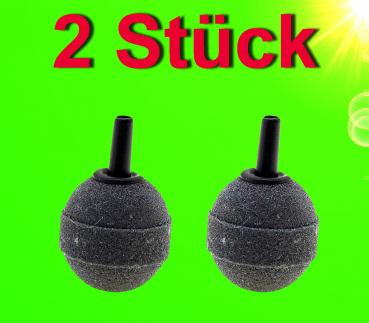 Aquarium Deko Zubehör 2 STÜCK KUGEL LUFTSTEIN Ø 25 mm Dekoration Zubehör Luftpumpe