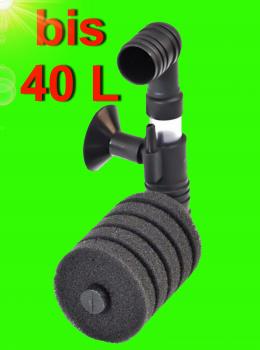 Aquarium SCHWAMMFILTER bis 40 Liter Luftbetriebener Innenfilter Luftheber