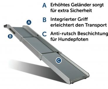 PetSafe® bis 136 kg !! ALU TELESKOP AUTO HUNDERAMPE Einstiegshilfe Transport