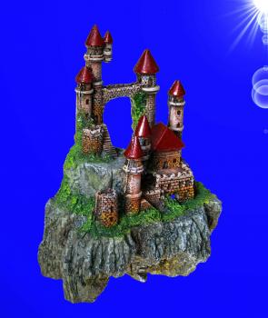 Aquarium Deko MÄRCHEN SCHLOSS Burg Höhle Terrarium Dekoration Zubehör