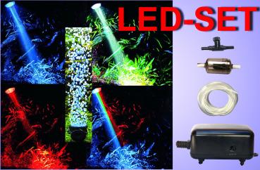 Aquarium Deko "SET" !! LED STRAHLER ✚ LUFTPUMPEN ✚ FERNBEDIENUNG  ✚ Zubehör