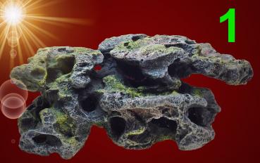 Aquarium Deko leichtes LOCHGESTEIN SET Lava Felsen Terrarium Höhle Zubehör