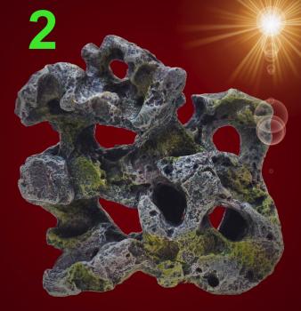 Aquarium Deko leichtes LOCHGESTEIN SET Lava Felsen Terrarium Höhle Zubehör
