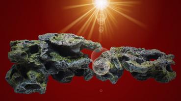 Aquarium Deko leichtes LOCHGESTEIN SET Lava Felsen Terrarium Höhle Zubehör