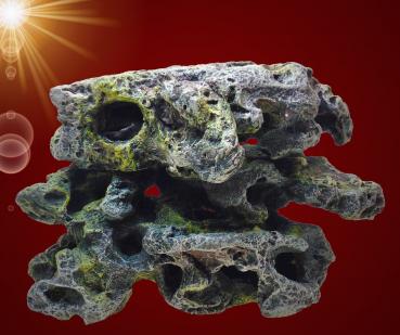 Aquarium Deko leichtes LOCHGESTEIN SET Lava Felsen Terrarium Höhle Zubehör