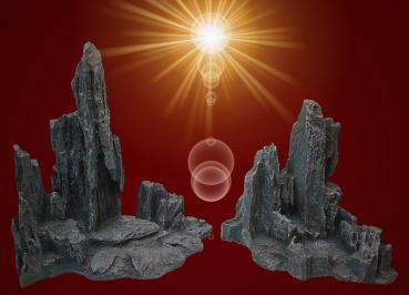 Aquarium Deko SET FELSEN WAND GR.L Höhle Terrarium Zubehör