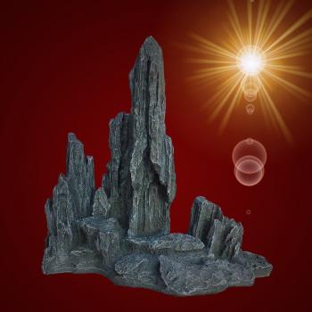 Aquarium Deko SET FELSEN WAND GR.L Höhle Terrarium Zubehör