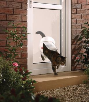 PetSafe® 4-Wege KATZENKLAPPE Katzentür Haustier Hundetür Hundeklappe Glas