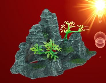 Aquarium Deko SPITZE GROTTEN HÖHLE Felsen Terrarium Zubehör Stein Dekoration