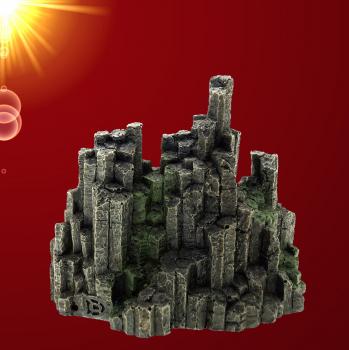 Aquarium Deko LAVA SÄULEN Terrarium Dekoration Zubehör Felsen
