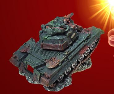 Aquarium Deko großes !!↪ PANZER WRACK XL ↩ Höhle Tank Armee Dekoration Zubehör