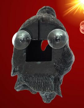 Aquarium Deko großer DUNKLER MÖNCH HÖHLE mit Sauger Dekoration Zubehör