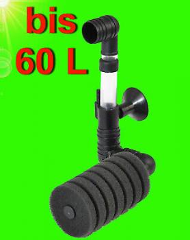 Aquarium SCHWAMMFILTER bis 60 Liter Luftbetriebener Innenfilter Luftheber