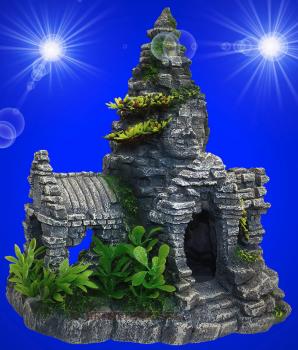 Aquarium Deko TEMPEL HAUS ANKOR WAT Terrarium Dekoration Höhle Zubehör