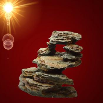Aquarium Deko TERRASSEN HÖHLEN FELSEN XL Dekoration Höhle Terrarium Zubehör