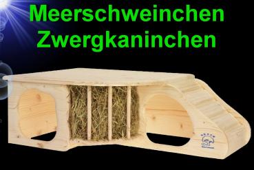 Nager großes HOLZ ZWERGKANINCHEN HAUS Meerschweinchen Zubehör Nest
