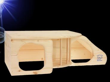 Nager großes HOLZ ZWERGKANINCHEN HAUS Meerschweinchen Zubehör Nest