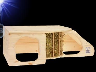 Nager großes HOLZ ZWERGKANINCHEN HAUS Meerschweinchen Zubehör Nest