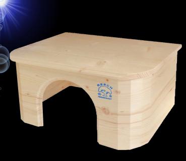 Nager HOLZ ZWERGKANINCHEN MEERSCHWEINCHEN HAUS Zubehör Nest Kaninchen