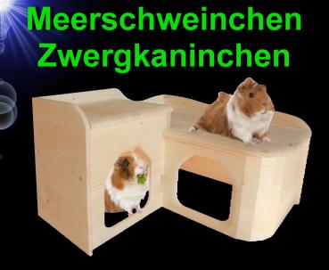 Nager HOLZ ZWERGKANINCHEN MEERSCHWEINCHEN HAUS Zubehör Nest Kaninchen etc.