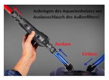 Aquarium ! intelligenter Durchlaufheizer AUSSEN ! 300 W Zubehör Heizung Heizer