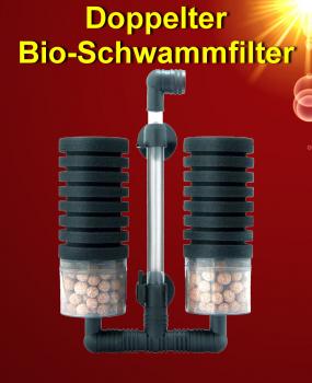 MAXBIO-200L DOPPEL BIO SCHWAMMFILTER Innenfilter Aquarium Zubehör Garnelen