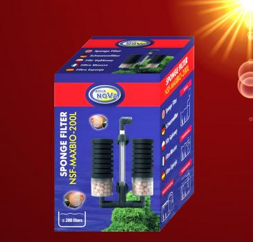 MAXBIO-200L DOPPEL BIO SCHWAMMFILTER Innenfilter Aquarium Zubehör Garnelen