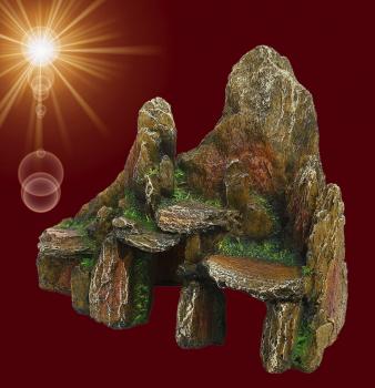 Aquarium Deko STOLLEN HÖHLE Dekoration Barsch Laich Felsen Gebirge Zubehör