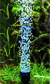 Aquarium Deko LED SPRUDLER SET BLAU ➕ Luftpumpe ➕ Zubehör Dekoration