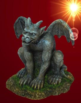 Aquarium Deko GARGOYLE SKULPTUR Zubehör Drachen Dekoration