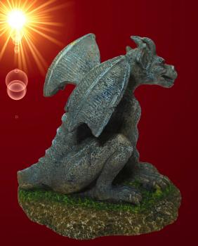 Aquarium Deko GARGOYLE SKULPTUR Zubehör Drachen Dekoration