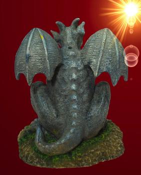 Aquarium Deko GARGOYLE SKULPTUR Zubehör Drachen Dekoration
