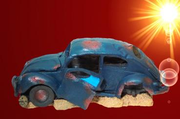 Aquarium Deko großes 34 cm VW KÄFER WRACK Auto Höhle Dekoration Zubehör