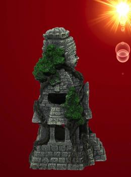 Aquarium Deko LAKSHMANA TEMPEL Asien Skulptur Dekoration Höhle Zubehör