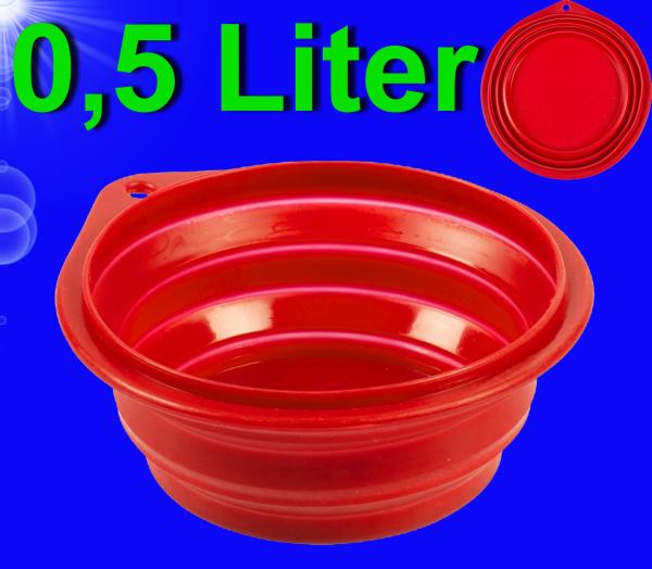 Hunde Katzen 0,5 LITER FALTBAR REISENAPF Wassernapf Futternapf Fressnapf