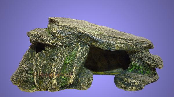 Aquarium Deko flache FELSEN HÖHLE Terrarium Dekoration Zubehör