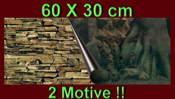 Aquarium Deko 60X30 cm RÜCKWANDFOLIE Fotorückwand Zubehör Poster Dekoration