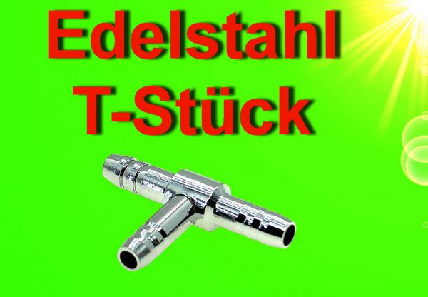 Aquarium Zubehör Edelstahl T-STÜCK 4/6 mm LUFTVERTEILER Schlauchverbinder