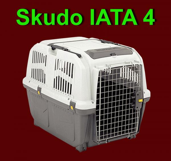 Hunde Transportbox SKUDO IATA 4 Urlaub Reise Flugbox Hundebox