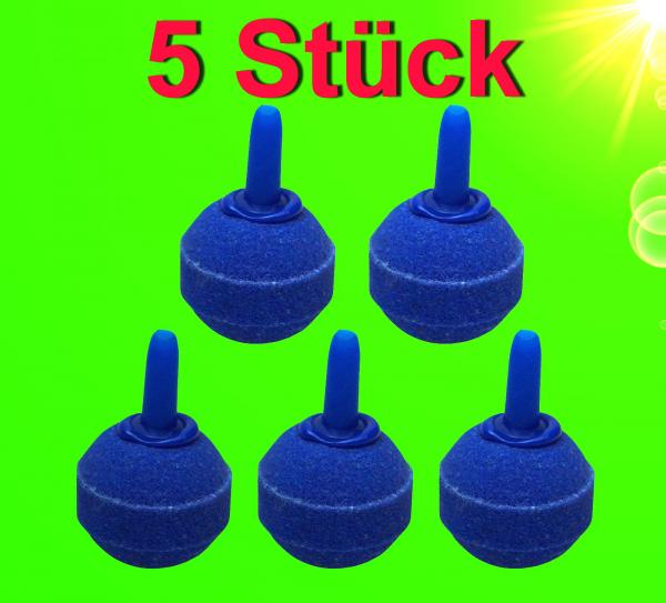 Aquarium Deko 5 STÜCK KUGEL LUFTSTEIN Ø 25 mm Dekoration Zubehör Luftpumpe