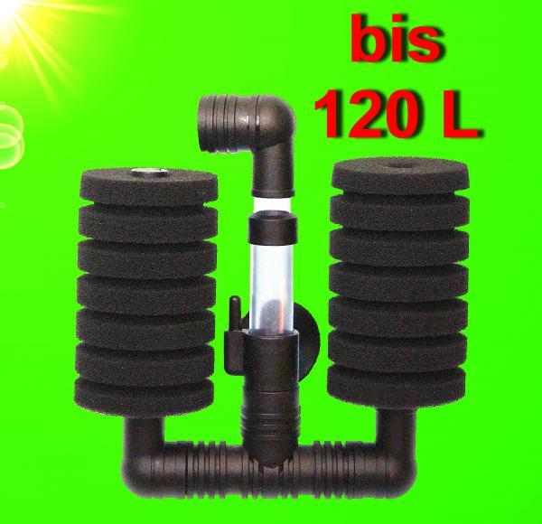 Aquarium BIO SCHWAMMFILTER Luftbetriebener Innenfilter Zubehör Luftheber