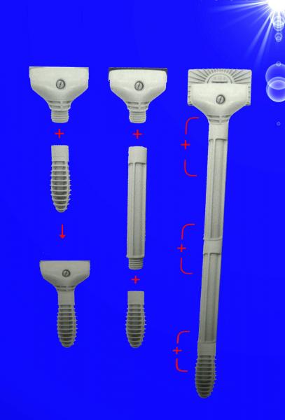 Aquarium Zubehör STABILER 3in1 SCHEIBENREINIGER 15 bis 45 cm Algenentferner