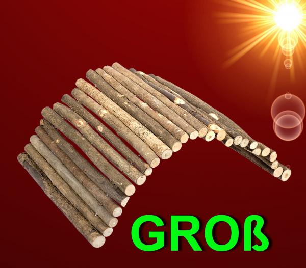 Nager GROßE NATUR HOLZBRÜCKE TUNNEL Meerschweinchen Kaninchen Zubehör Nest