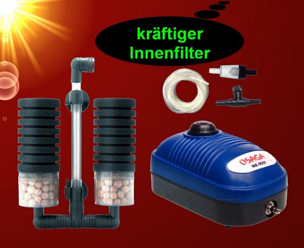 MAXBIO-200L BIO SCHWAMMFILTER SET ➕ LUFTPUMPE etc. Innenfilter Aquarium Garnelen